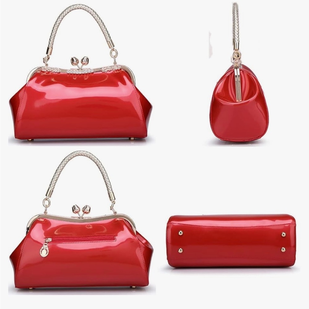 Chic Red Women's Shoulder Bag